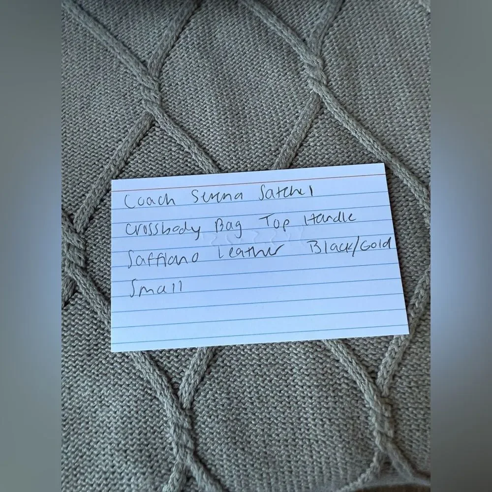 Coach Serena Satchel Crossbody Bag Top Handle Saffiano Leather Black 1589 Small - Picture 15 of 16